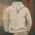 thumbnail image 5 of Caqnni Men's Quarter Zip Pullover Lightweight Sweater Jacket Fall Winter Henley Shirts Sweatshirts (Size S-4XL), 5 of 5