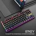 thumbnail image 1 of RGB 87 Keys Gaming Real Mechanical Keyboard -Resistant Design Waterproof for Working or Gaming Space Saving Compact Device B, 1 of 10
