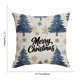 thumbnail image 3 of Juego de fundas de almohada con diseño de árbol de Navidad | Fundas de almohada decorativas navideñas de 45 x 45 cm en azul oscuro | Fundas de cojín festivas para salón con cremallera oculta, 3 of 5