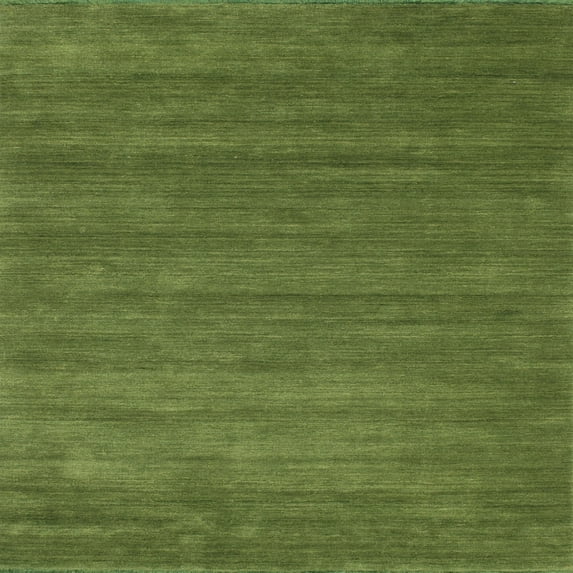 Ahgly Company Indoor Square Contemporary Seaweed Green Abstract Area Rugs, 8' Square