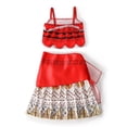 thumbnail image 5 of Disney Moana-vestido de princesa Vaiana para niños, disfraz de fiesta de cumpleaños con corona, collar, conjuntos de pollitos de cerdo, 5 of 5
