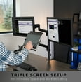 thumbnail image 3 of VIVO Black Dual 17" to 32" Monitor and Laptop Pneumatic Arm Desk Mount, 3 of 8