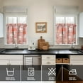 thumbnail image 4 of Kitchen Curtains 24 Inch Short - 3 Panel Set, Rod Pocket Window Curtain with Boho Vintage Mushroom Print, 100% Polyester for Farmhouse, Cafe, Kitchen, Bedroom, Easy Wash, 4 of 6
