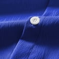 thumbnail image 5 of 100% Cotton Men's Sun Protection Shirts Lapel Button Down Long Sleeve Plain Breathable Lightweight Hiking Shirts for Summer Blue S, 5 of 8