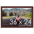 thumbnail image 2 of 24x36 Classic Modern Brown Picture Frame - UV Acrylic, Foam Board Backing, Hanging Hardware, 2 of 8