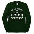 thumbnail image 2 of Wild Bobby, Life Is Better At The Lake, Men Long Sleeve Shirt, Forest Green, Medium, 2 of 4
