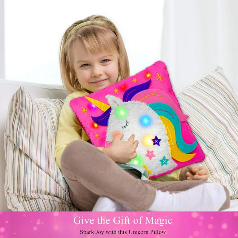  Unicorn Pillow Kit - No Sew Unicorn Craft Kit - Gifts for  Girls, Arts and Crafts for Kids Ages 8-12 - Unicorn Toys for 6 Year Old Girl  Gifts, Birthday, Easter