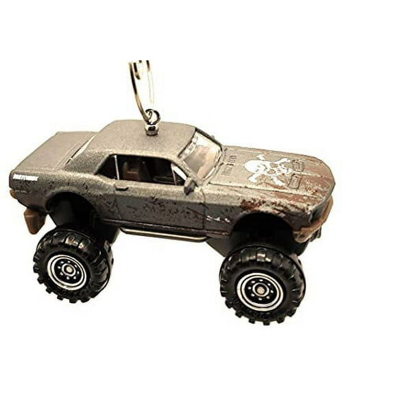 1968 Ford Mustang Lifted Christmas Ornament 1:64 Gray Skull