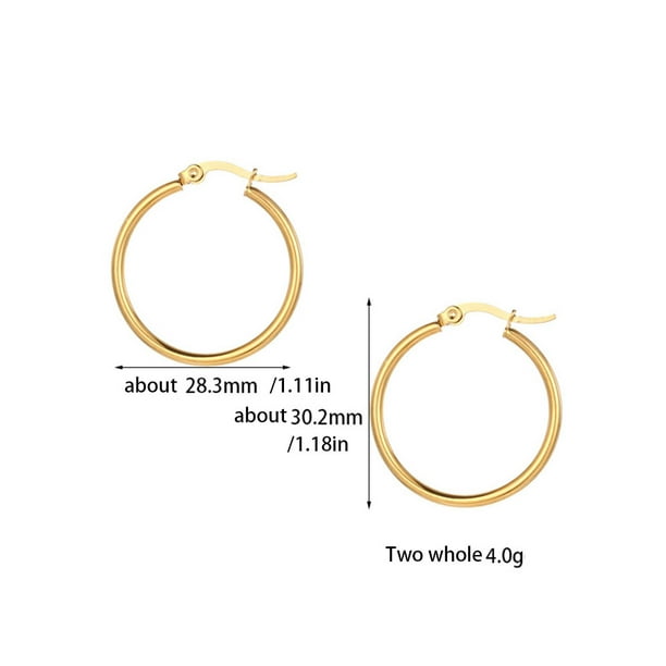 Small Hoop Earrings Universal Round Simple Unisex Daily Style Earring Women  Men Fashion Titanium Steel Jewelry Unisex Banquet Accessories 
