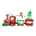 thumbnail image 1 of Tren inflable navideño de 2,6 m con luces incorporadas, resistente al agua y a intemperie, ideal para exteriores. Tren de Papá iluminado para, 1 of 9