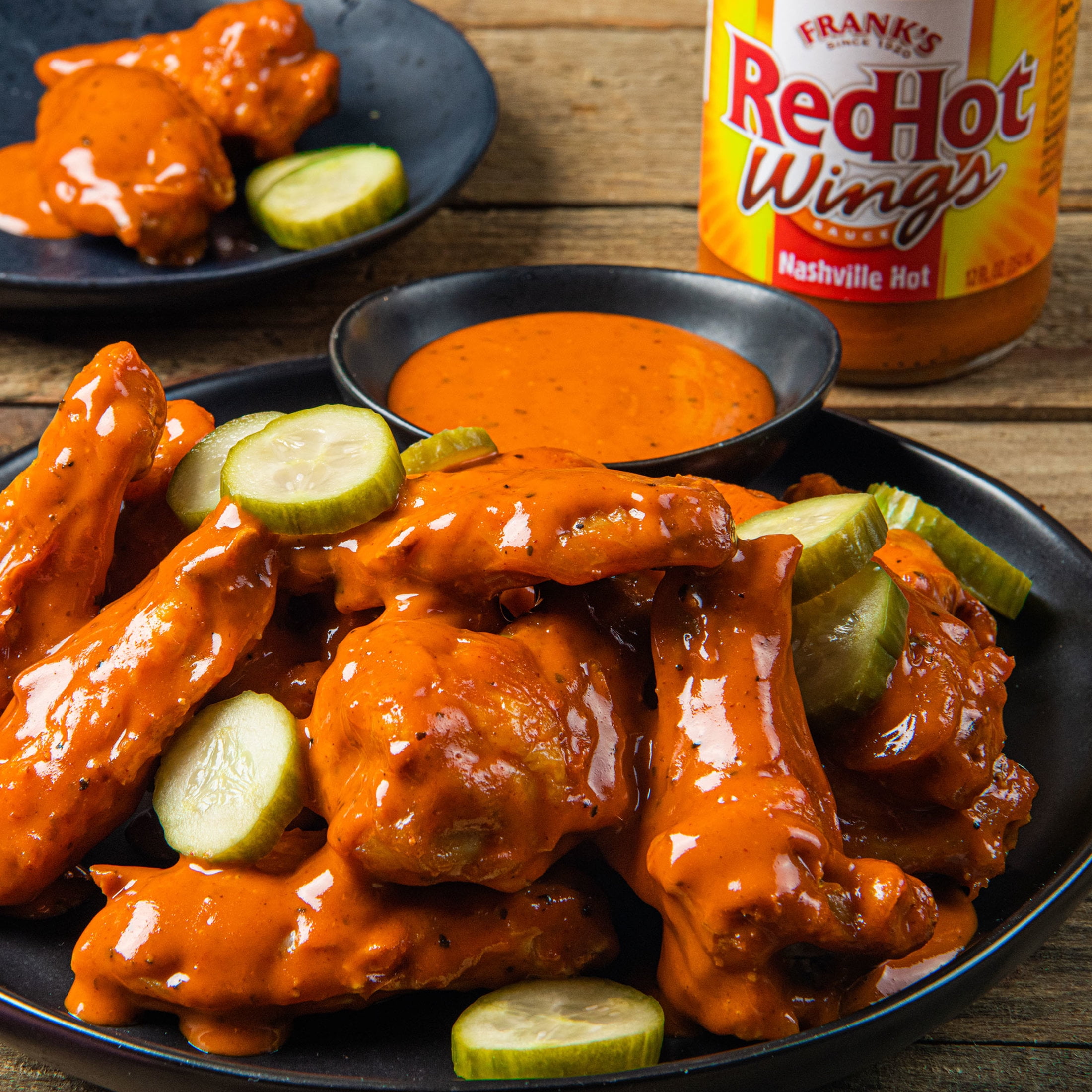 (3 pack) Frank's RedHot Kosher Nashville Hot Wings Sauce, 12.0 fl oz Bottle