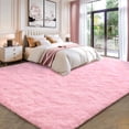 thumbnail image 3 of KIXINWA Ultra Soft Area Rug for Bedroom, 4x6 Machine Washable Fluffy Shag Rug for Living Room, Plush Non Slip Carpet for Indoor Floor Bedside Nursery Kids Girls Room Dorm, Home Decor Aesthetic, Pink, 3 of 5