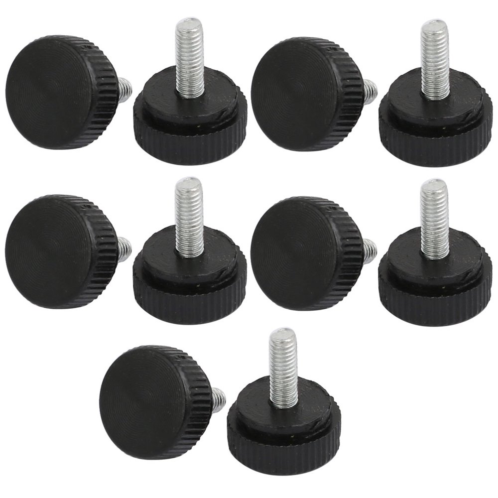 M3x8mm Male ThreadStraight Round Knurled Grip Clamping Knob 10pcs