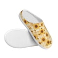 thumbnail image 3 of KLL Coffee Plaid Sunflower Pattern Adult Unisex Cozy Slippers,Fuzzy Slip-on Slippers TPR Sole Slippers Comfort Plush Home Footwear for Indoor & Outdoor-35/36, 3 of 7