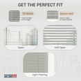 thumbnail image 5 of PowerSellerUSA Cordless Window Blinds, Privacy & Light Filtering 1" Slats Vinyl Mini Blind, Anti-UV Window Treatment, Fits Windows 18" - 72", Gray, 23" (Width) x 64" (Length), 5 of 9