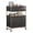 Black, variant on Hironpal Salon Rolling Cart with Wheels,Mobile Beauty Trolley with Drawers for Salon,Beauty, Spa,3 Tool Holders,White Marble