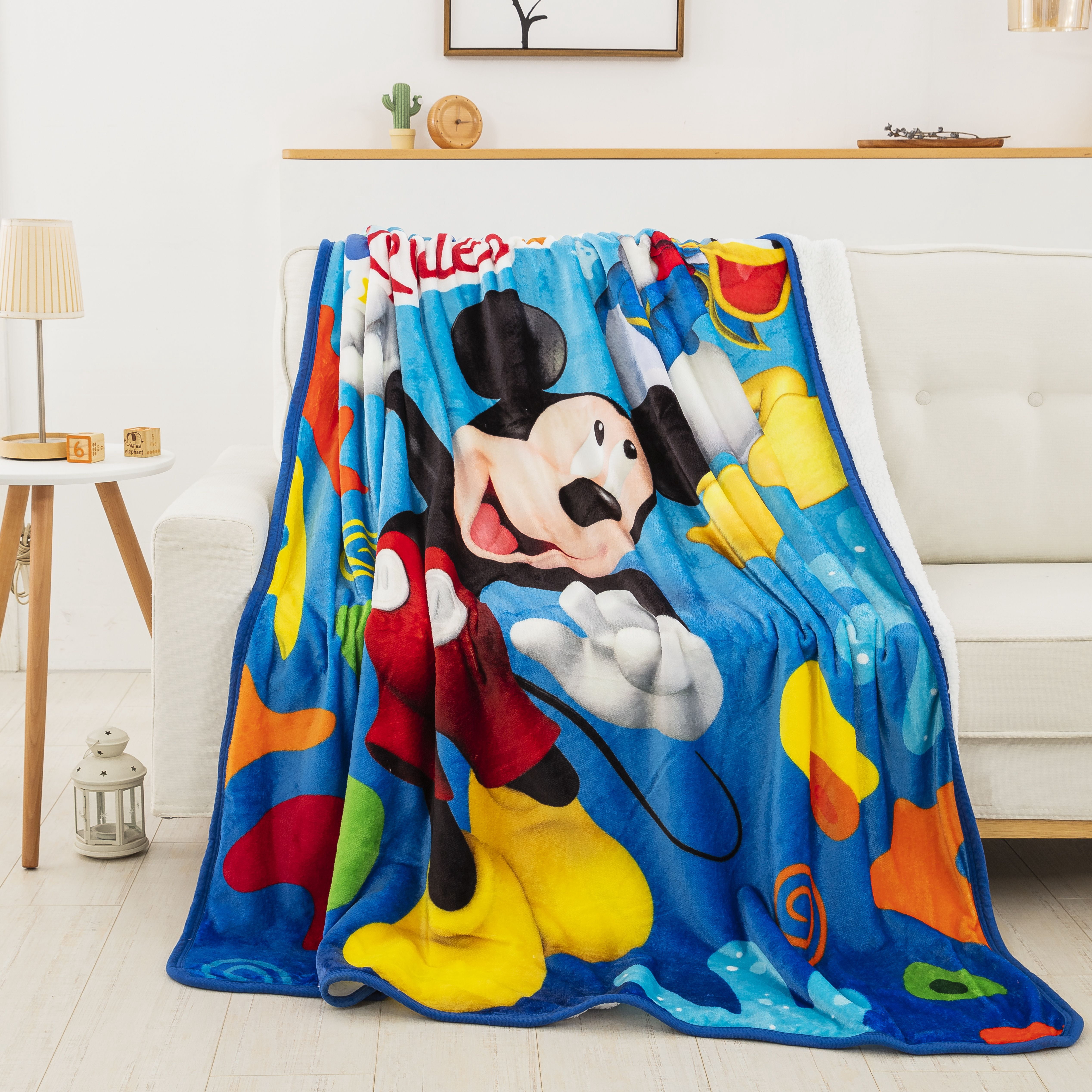 Mickey M Buddies Rule Silk Touch Sherpa Throw Blanket