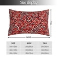 thumbnail image 2 of Salouo Vintage Red Paisley Pattern Pillow Cases,1PC Pillow Covers with Envelope Closure Decorative Pillow Case for Bed Couch,Pillows Not Included-14"x20", 2 of 6