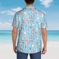 thumbnail image 5 of Haiem Funny Cute Teeth Printed Hawaiian Shirt for Men - Men’s Casual Beach Summer Shirts - Stretch Fabric with Modern Fit-Large, 5 of 7