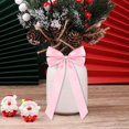 thumbnail image 6 of 3x7 Inch Satin Ribbon Christmas Tree Bow Ornament,Xmas Accessory for Garland Front Door Wreath Fireplace,Rustic Holiday Party Decor for Indoor Outdoor Home Mantle Window Wall Table Entryway Decor, 6 of 6