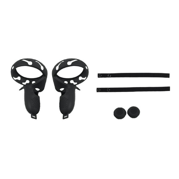 Labymos Touch Controller Silicone Grip Ring Cover Compatible with Oculus Quest 2 VR Glasses Handle Adjustable Knuckle Strap Keycaps Protective Accessories