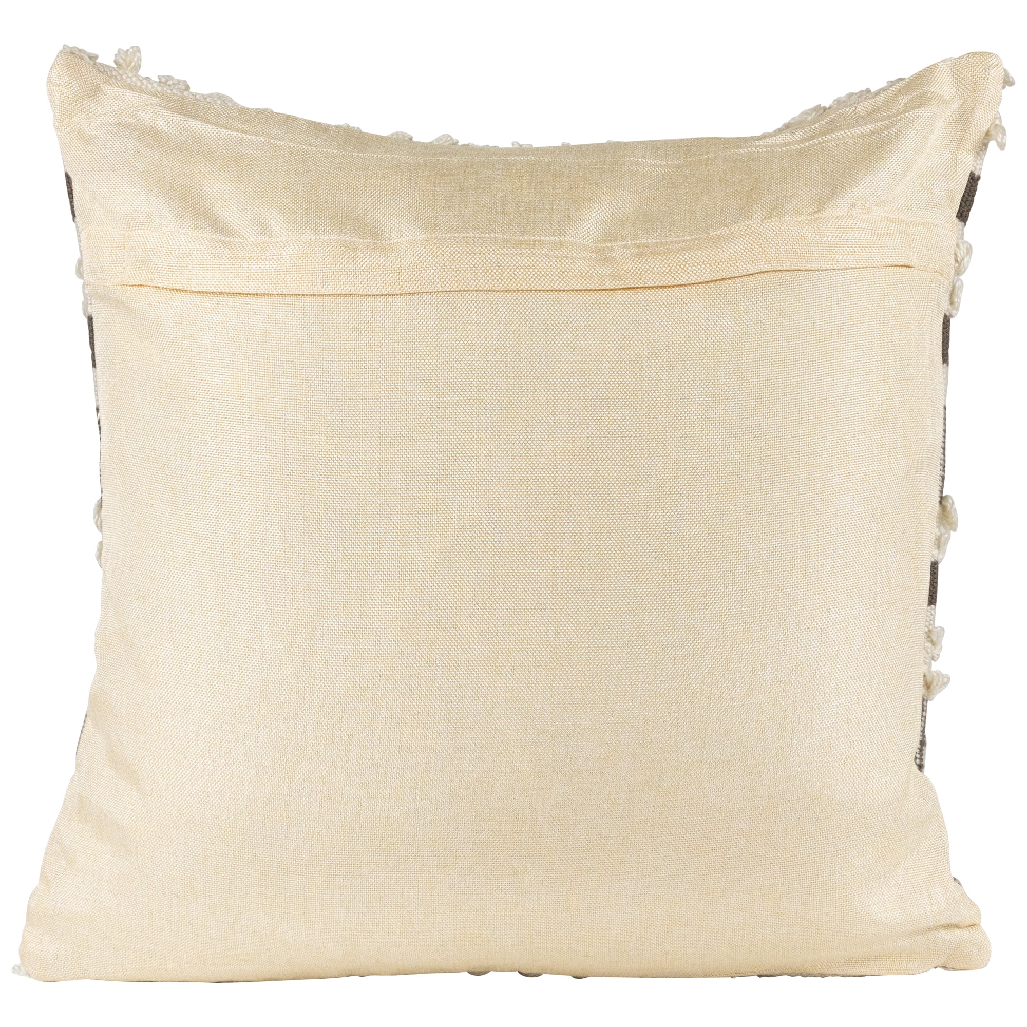 Northlight 20" Gray and Cream Handloom Woven Outdoor Throw Pillow