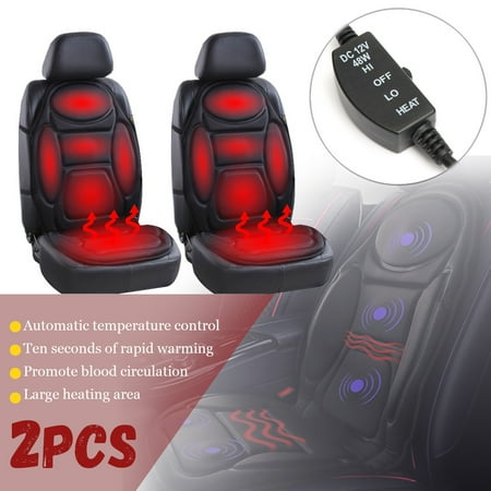 1/2pcs Universal Electric Heated Car Front Seat Cover Pad Winter Car Thermostatic Cushion Winter Warmer Cover Automatic Heating and Power Off