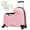 Pink, variant on Kids Ride-On Luggage with Safety Belt, Hardside Spinner Suitcase for Children with Footrest & Stickers, Blue