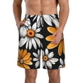thumbnail image 1 of Fotbe Yellow White Daisy Pattern Trajes de Baño Estampados para Hombre, Shorts de Verano de Secado Rápido, Ropa de Playa, Bañadores-Medium, 1 of 6