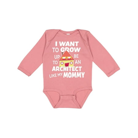 

Inktastic I Want To Grow up To Be An Architect Like My Mommy Gift Baby Boy or Baby Girl Long Sleeve Bodysuit