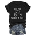 thumbnail image 6 of SHESIINN Letter Print T-shirt, Short Sleeve Crew Neck Casual Top, Women's Clothing, 6 of 9