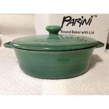 7.5" Green Ceramic Round Bakeware Pot Parini Cookware 