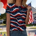thumbnail image 2 of Leey-World Womens 250th Anniversary Usa Shirt USA Flag 4th of July Christian Faith T-Shirt(Navy,2XL), 2 of 7