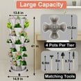 thumbnail image 4 of 7 Tier Stackable Strawberry, Herb, Flower, and Vegetable Planter - Vertical Garden Indoor/Outdoor(Gray), 4 of 8