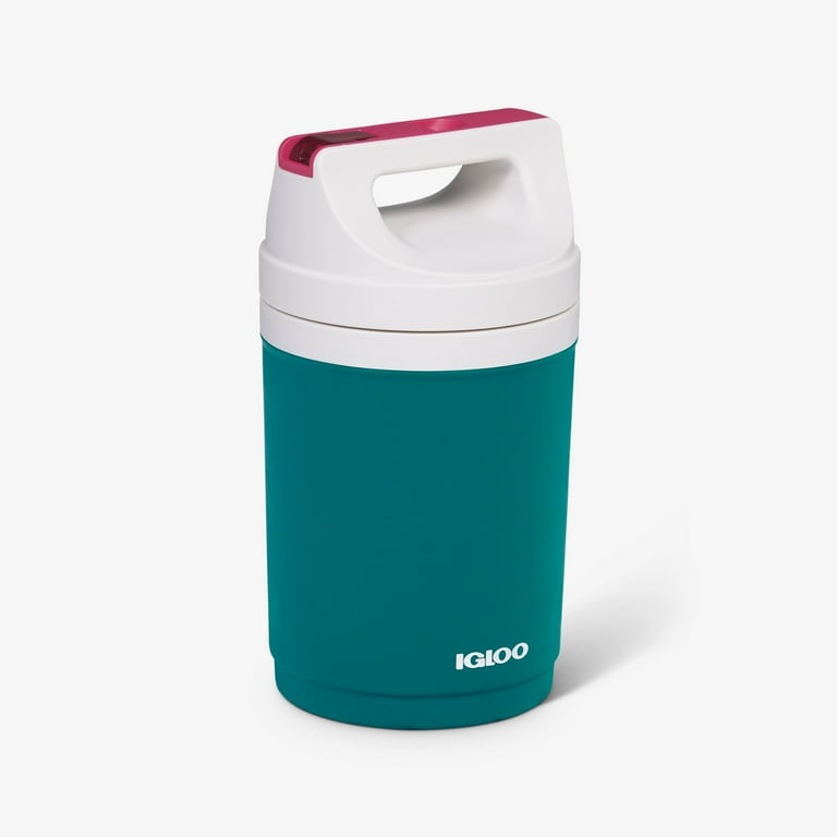 Igloo 1/2 gal Retro Insulated Water Jug, Jade Green and Pink