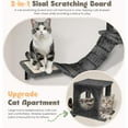 thumbnail image 5 of SONGMY 7-in-1 Wall Mounted Cat Climber Set, Cat Furniture Set with House, Bridge, Tree, Steps, Scratcher, DIY Playground, Shelves for Indoor Wall Furniture Set - Dark Gray, 5 of 10