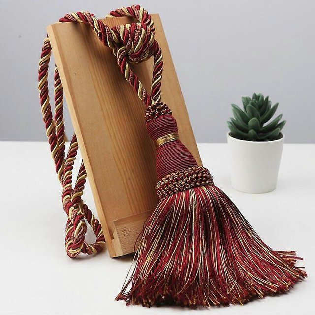pieza de borlas de poliéster para sujetar cortinas, borlas hechas a mano para decoración, bolas colgantes para cortina de cuerda para accesorios de sala de estar