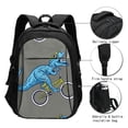 thumbnail image 3 of Balery Fun Riding Dinosaur Print USB Charging Backpack for Men and Women - Water-Resistant, Anti-Theft Laptop Backpack with USB Port for Travel, Work, School, and College, 3 of 7