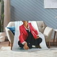 thumbnail image 5 of Blanket Aidan Gallagher Soft and Comfortable Warm Fleece Throw Blankets Yoga Blankets Beach Blanket Picnic Blankets Gift for Dorm room office decor Sofa Bed Camping Travel All Season, 5 of 6