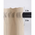 thumbnail image 6 of Khaki Ombre Curtains 72 Inch Length, Sheer Curtains for Bedroom Living Room Window Modern Abstract Art Farmhouse Gradient Rod Pocket Voile Drapes Kitchen Curtains Small Half Window 52"x72" 2 Panels, 6 of 7