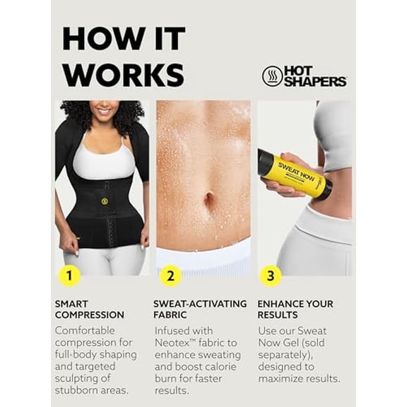 Women’s Sleeved Body Sculpting Kit - Waist Cincher with Sleeves & Waist Trainer for Full-Body Contouring