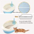 thumbnail image 4 of Cat Toilet Tray,Double Layer Grid Filter Semi-Closed Cat Litter Box Detachable Pet Pan Training Supplies, 4 of 5