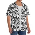 thumbnail image 2 of Zufioo skull pirate Mens Button Down Short Sleeve Shirt,Classic Plaid Shirt,Mens Accessories Fashion Tops-4X-Large, 2 of 5