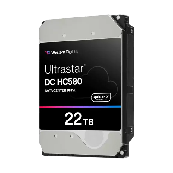 WD 22TB Ultrastar DC HC580 Data Center HDD SATA SED with OptiNAND, 3.5" Internal Hard Drive HDD, 7200 RPM, 512MB Cache - 0F62784