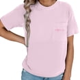 thumbnail image 3 of Gelikeya Nursing Friendly Zip Tshirt Maternity Shirts Comfortable Mama Letter Print Breastfeeding Short Sleeve Nursing Tops Pink, Size S, 3 of 5