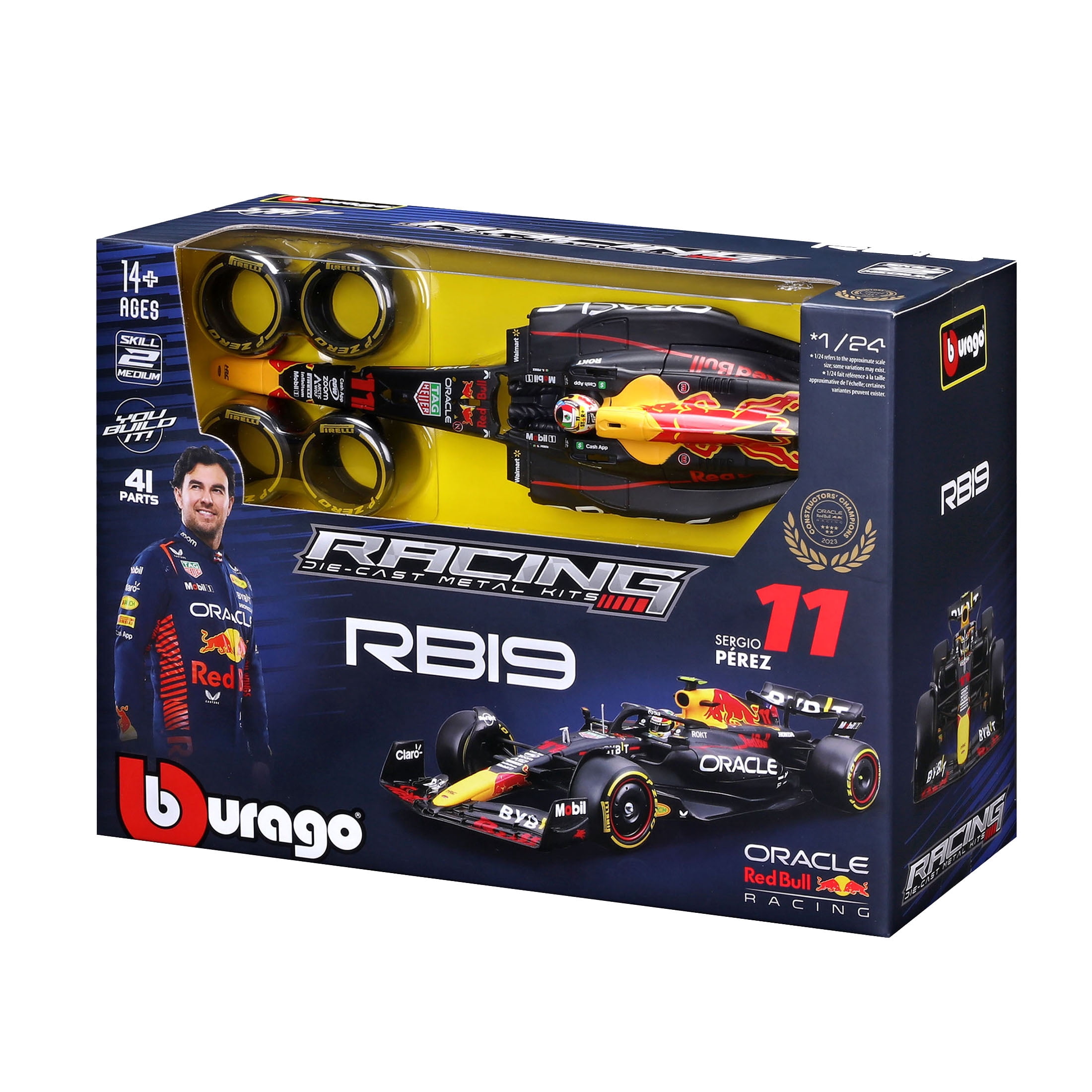 1:24 Race Formula Oracle RB19 F1 Model Kit with Helmet, Play Vehicles