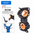 thumbnail image 1 of Black & Orange Bike Headlight Mount with Dual Quick-Release Clips - 360° Rotatable, Secure Base for Road Bikes, Easy Installation, Durable Construction, Compact & Portable for Night Cycling Safety, 1 of 6