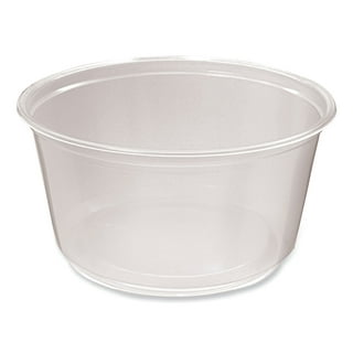 Fabri-Kal LKC16/24F Kal-Clear/Nexclear Clear Flat PET Lid for 5 oz., 8 oz.,  and 12 oz. Sundae Cups - No Slot - 100/Pack