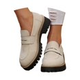 thumbnail image 3 of Xiaoxatg Women's Casual Shoes Thick Sole On Footwear for Daily Use for Spring and Summer Seasons Comfortable and Stylish for Every Occasion 7.5 White, 3 of 8