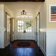 thumbnail image 5 of Farmhouse Semi Flush Mount Ceiling Light Black Light Fixtures Ceiling Mount 2-Light with Hammered Glass for Bedroom Kitchen Bathroom Entryway Proch, 5 of 7